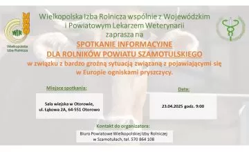 Spotkanie informacyjne dla rolników z terenu Powiatu Szamotulskiego